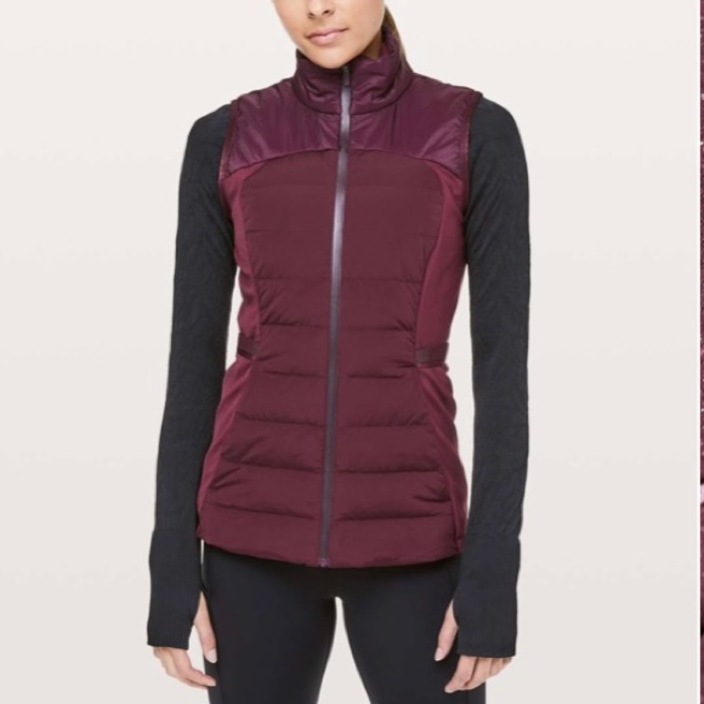 Lululemon Down For It All Vest
Dark Adobe Size 6
